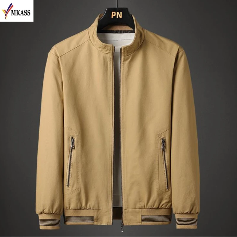 High Quality Men Casual Jacket Autumn Cotton Windbreaker Coat Men