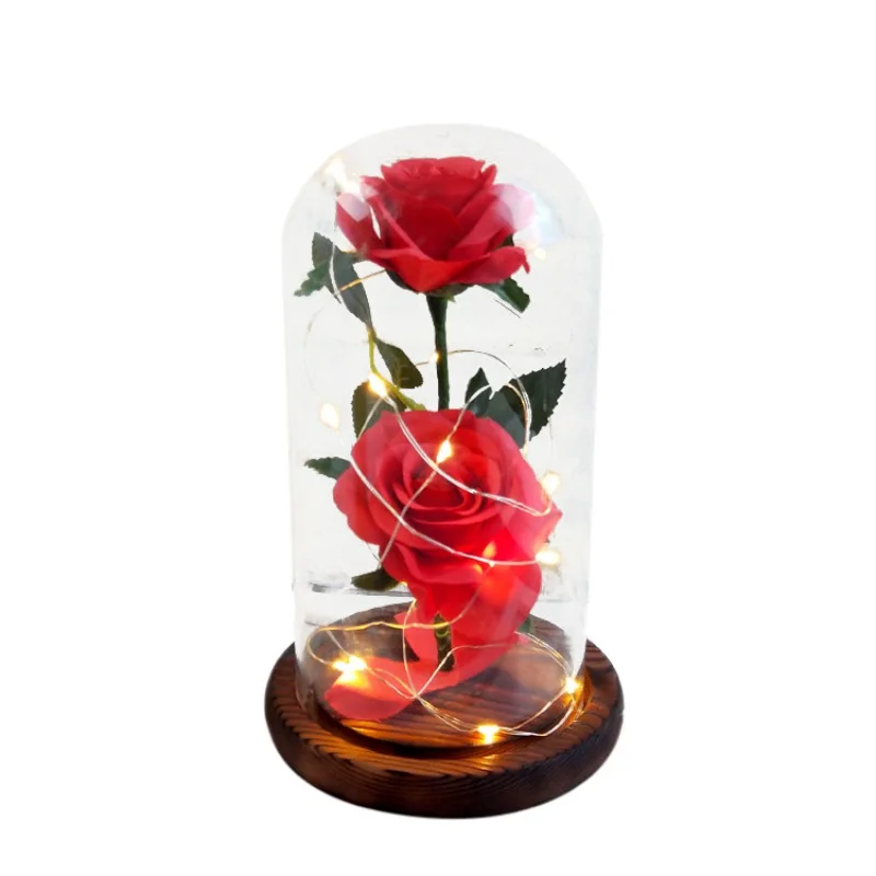

LED Strip Light Flashing Luminous Artificial Rose Romantic Decoration Flower Wedding Valentine's Day Gift for Lover Birthday1