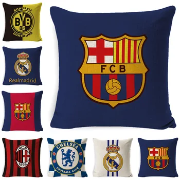 

Sofa Linen Pillowcase Sport Style Basketball Football Rugby Various Team Pattern Cushion Covers Home Sofa Living Room Decor