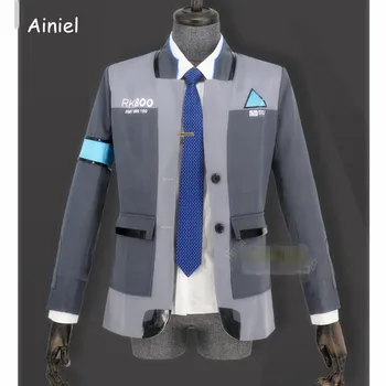 

Ainiel Game Detroit: Become Human Connor RK800 Cosplay Costume Halloween Party Agent Suit Uniform Coat and Shirt for Adult Men