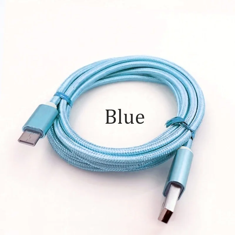 Usb-кабель для зарядки телефона type C для Xiaomi 8 9 SE A1 A2 A3 Mix 2 2S 3 MAX 2 3 POCOF1 CC9 SE 1M 2M 3m type C кабель для быстрой зарядки - Цвет: Синий