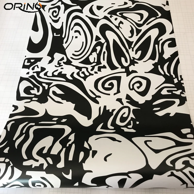 Black White Camouflage Vinyl Film Wrap-6