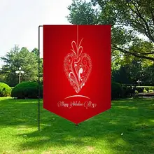 День Святого Валентина Любовь Садовый флаг на открытом воздухе декоративный подвесной баннер домашний декор фестивальные флаги домашнее украшение двора