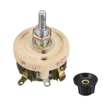 

uxcell Wirewound Ceramic Potentiometer Variable Rheostat Resistor 25W 50R Ohm With Knobs