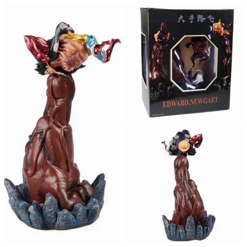 

One Piece/Navigation Straw Hat Luffy GK Recoat Fourth Gear Big Hands Luffy Statue Decoration Boxed Garage Kit
