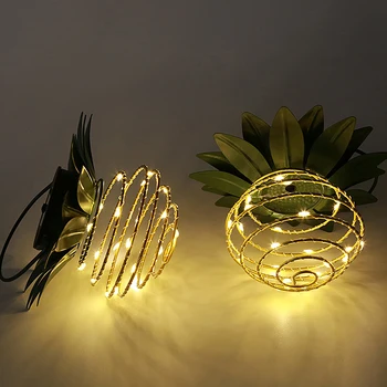 

Solar Pineapple Lights Waterproof Solar Iron Pineapple Lamp Outdoor Garden Decoration Fairy Night Lights Iron Wire Art Decor