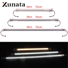 10 шт./лот высокое Яркость светодиодный бар светильник AC220V 50 см, 40 см, 30 см, 72 светодиодный s 2835 Светодиодный жесткой полосы светодиодный люминесцентная лампа 3000K 4000K 5000K