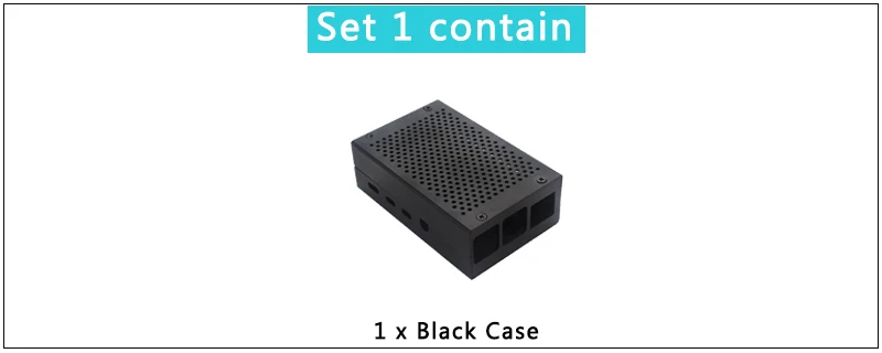 Raspberry Pi 4 Model B Aluminum Case Silver Black Box Metal Shell Optional Cooling Fan Heat Sinks for Raspberry Pi 4