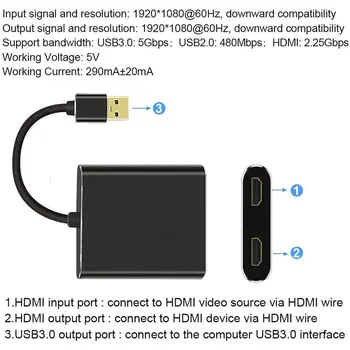 

USB3.0 Game Capture Card Stream/Record For Twitch For Youtube For PS4 For XBOX One Streaming Video Recording