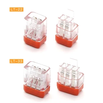 

10PCS 2PIN 3PIN Universal PCT Push-in Butt Conductor Terminal Block Mini Quick Wire Connector