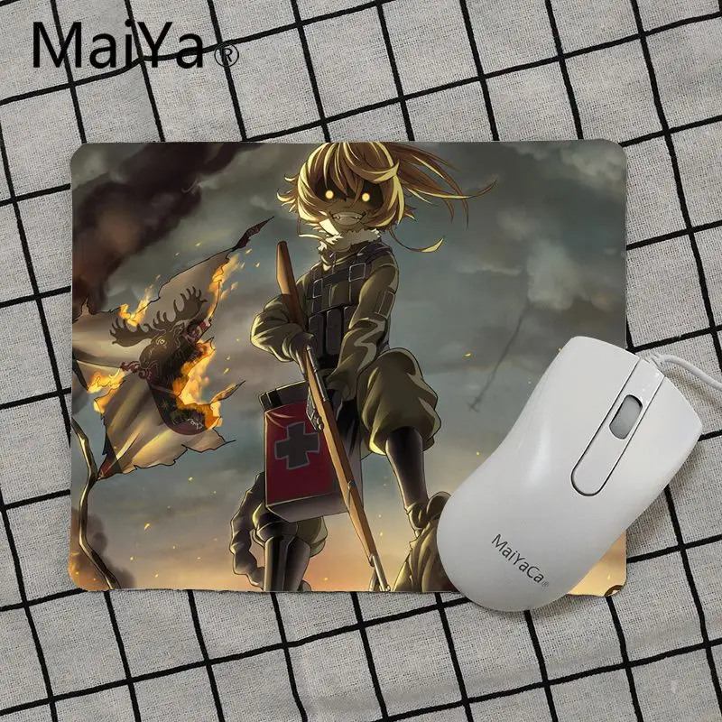 No Lock Edge18x22cm Maiya высокое качество Tanya Degurechaff Youjo Senki аниме ноутбук игровой мыши коврик для мыши Лидер продаж подставка под руку мышь - Цвет: No Lock Edge18x22cm