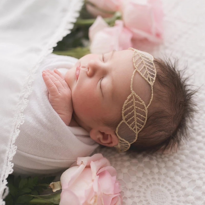 baby glasses Lace Baby Girls Headband Newborn Photography Props Toddler Floral Gold Embroidery Hairband Infant Hair Accessories Spring Summer new born baby accessories	