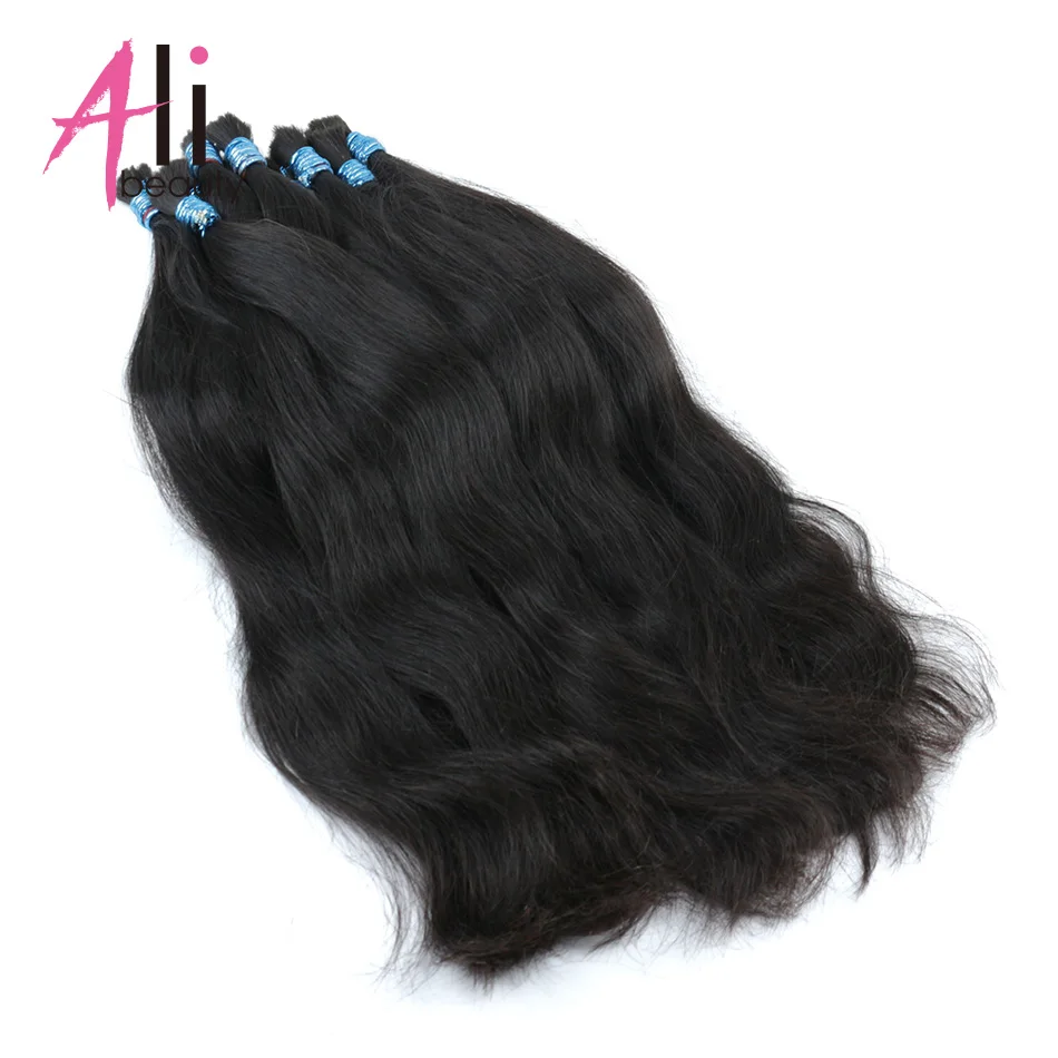 Human Braiding Hair Bulk No Weft Extensions 100g 100% Brazilian Remy Human Hair Bulk Bundles by Ali-beauty