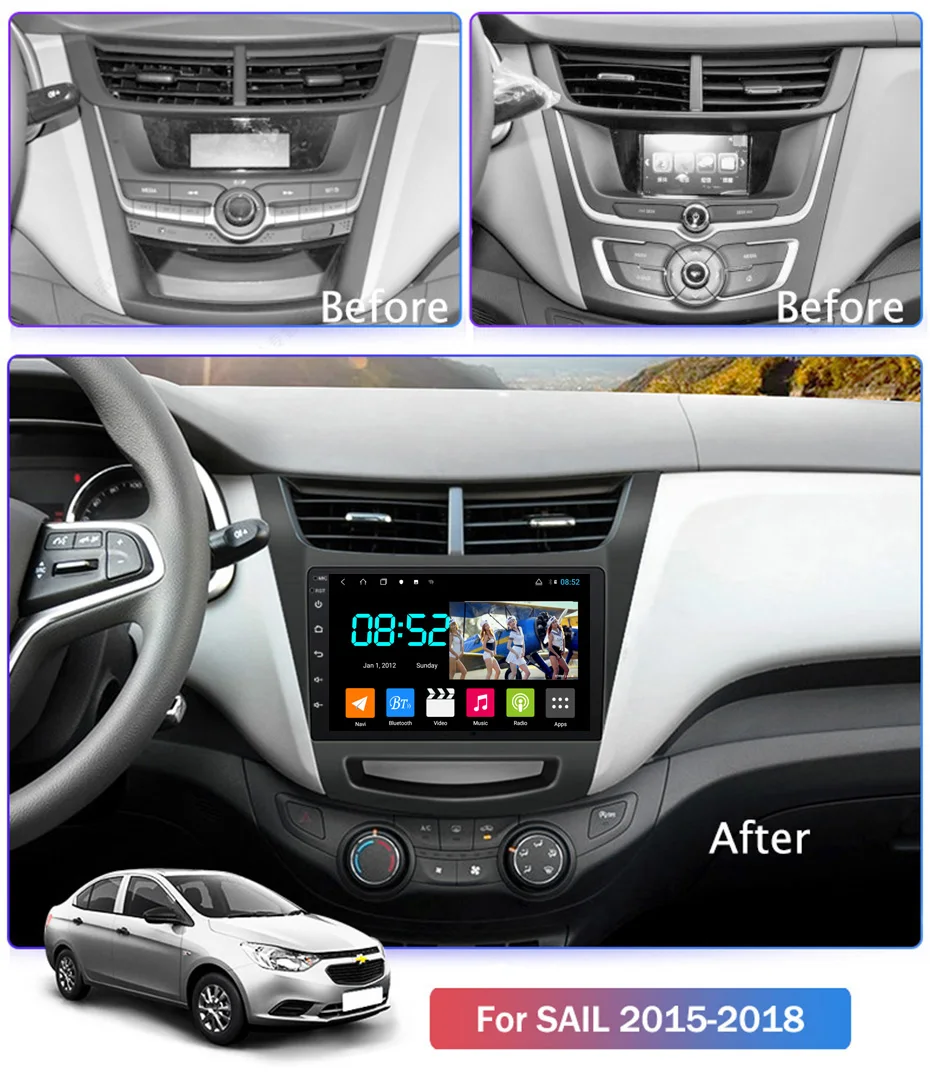 Android 8.1 CAR DVD 1din multimedia Navi system for Chevrolet Sail- car gps navigation stereo head unit BT SWC WIFI