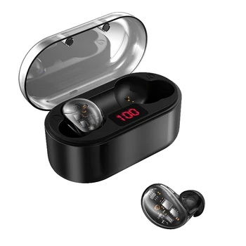 

TWS Bluetooth 5.0 Wireless Earphone Noise Cancelling Mini Sport Headset Earbuds Transparent with Dual Microphone