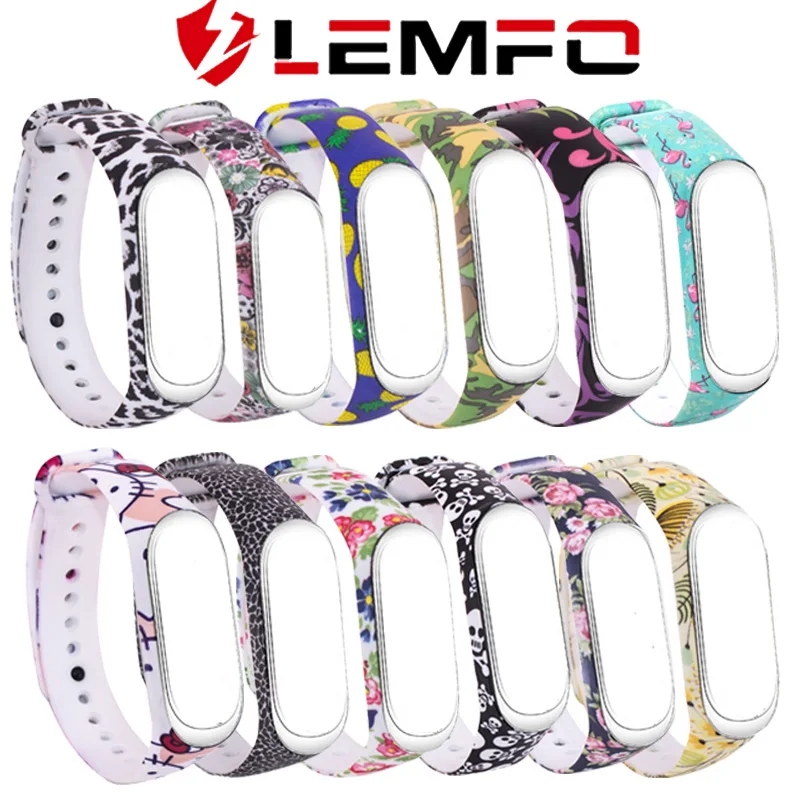 

LEMFO Wrist Strap for Xiaomi mi band 3 Various patterns Colorful Replacement Wristband for Mi Band 3 Smart band Accessories