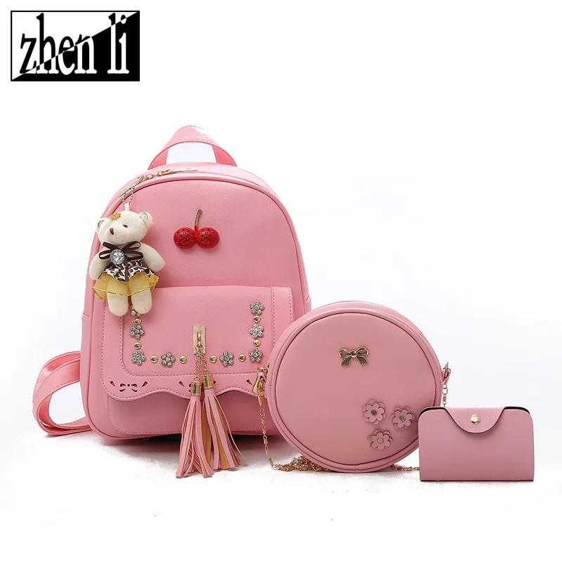 

Women Casual Women Backpack PU Leather School Backpack For Teenager Girls Travel Backpack Vintage Solid Shoulder Bags