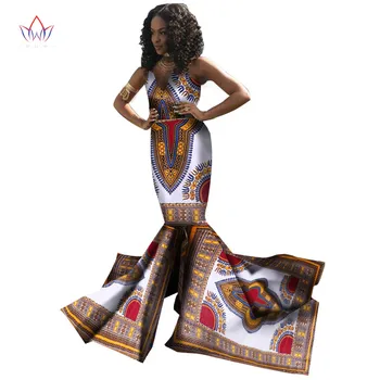 

Plus Size Women traditional african dresses Brand Custom Clothing Africa Wax Dashiki Slim Cut Sexy Dress long none BRW WY1311