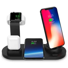 3 в 1 беспроводная зарядная док-станция Qi Быстрая зарядка подставка для iPhone Airpods Apple Watch FKU66