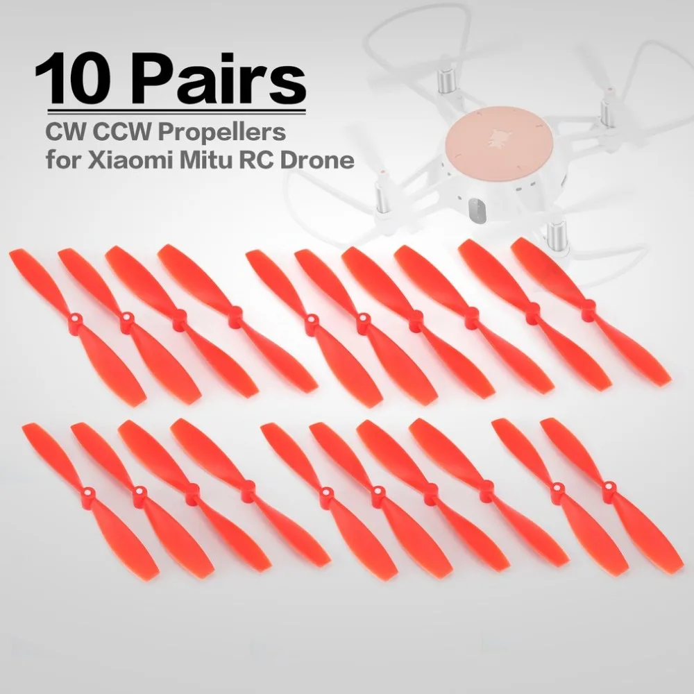 10 пар CW CCW пропеллеры мини реквизит запасные части-лопасти аксессуары для Xiaomi Mitu RC FPV Дрон Квадрокоптер самолет UVA