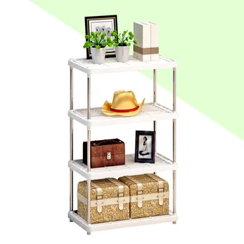 

1pc 4 Tier Storage Rack Solid Light Duty Shelf Unit Storage Rack Organizer for Hallway Bedroom Bathroom Kitchen