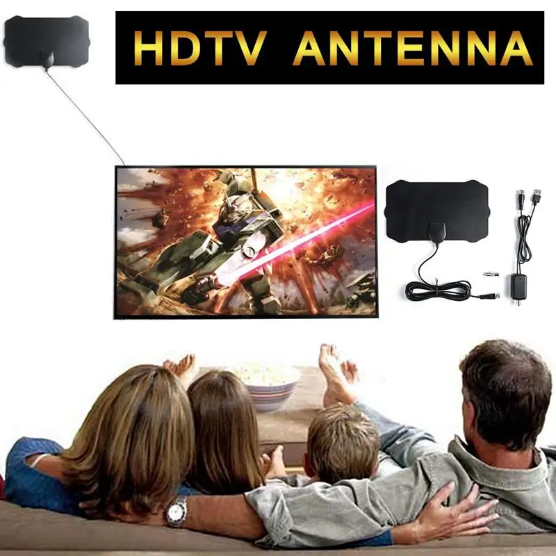 Антенна ТВ цифровая HD Skywire ТВ Крытый 1080P 4K 28dB коаксиальный кабель