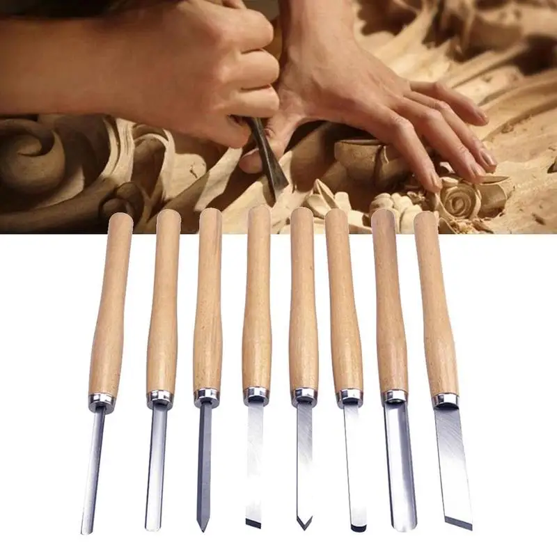 

8pcs/lot Wood Carving Chisels Knife Professional Detailed Woodworking Gouges DIY Tools For Basic Wood Cut Hand Tools