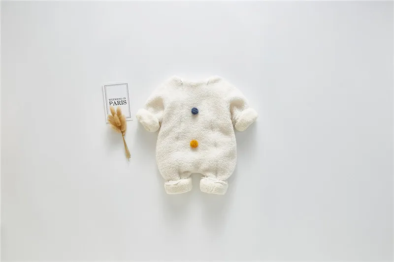 Одежда для малышей; Одежда для мальчиков и девочек; теплые кашемировые Комбинезоны из овечьей шерсти для новорожденных; Модный комбинезон для новорожденных; зимняя одежда; пальто - Цвет: A