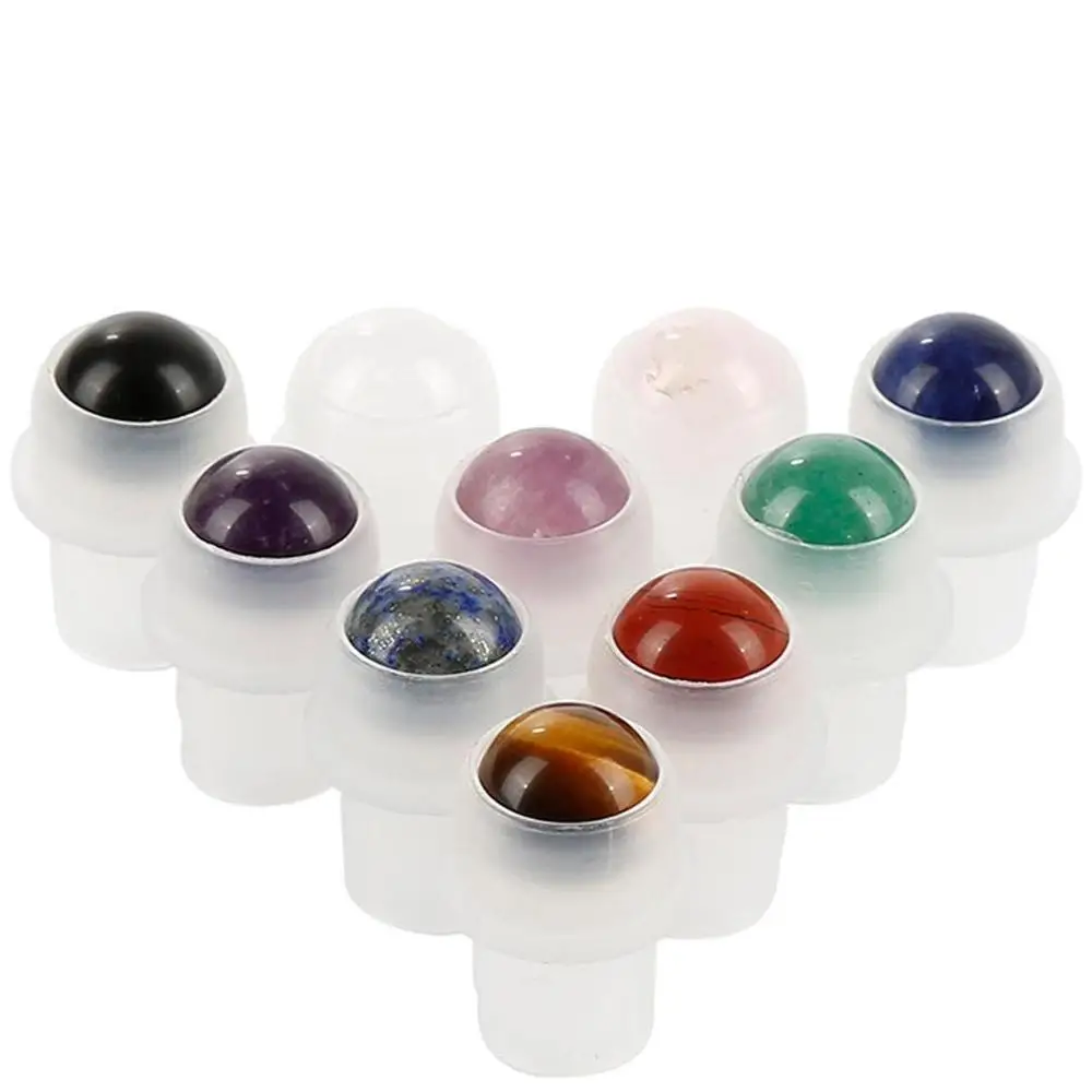 1000 шт. натуральный драгоценный камень шариковая эфирные масла ролик мяч