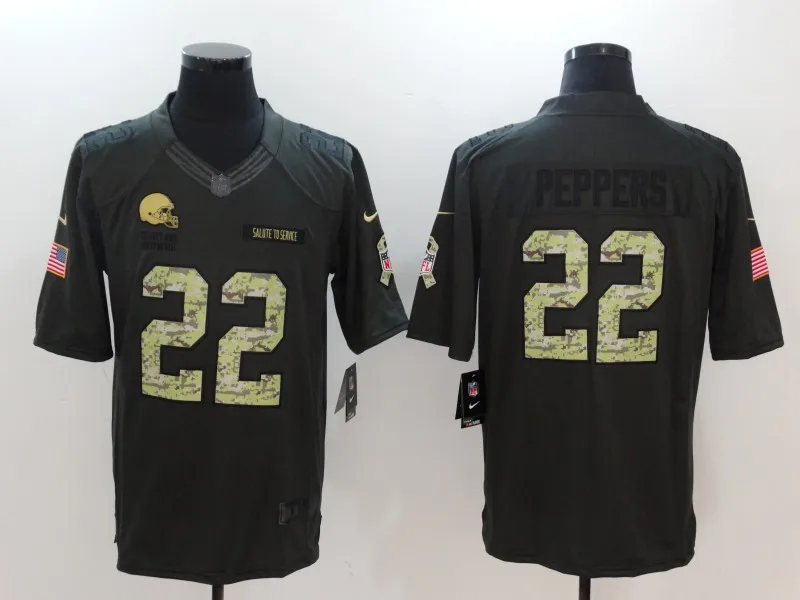 Зеленый Mens Cleveland Jabrill Peppers Baker Mayfield Myles Garrett Josh Gordon Jabrill Peppers Joe Thomas Game Color Rush jerseys - Цвет: Зеленый
