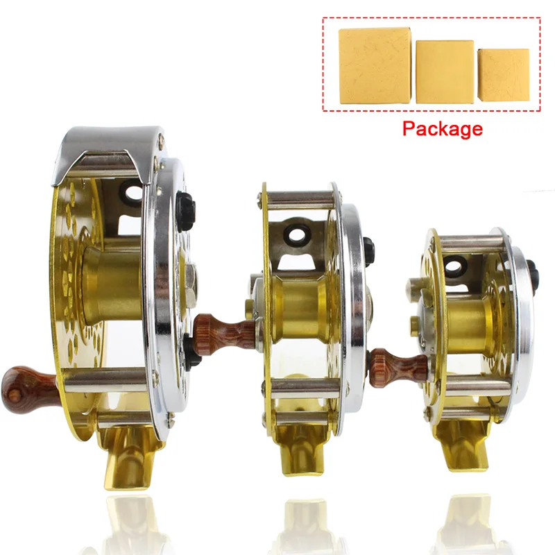 EKFan New WT Fly Fishing Reel CNC Machine Aluminum Alloy Fly Fishing Reel Ultralight Gold Color Fishing Reel