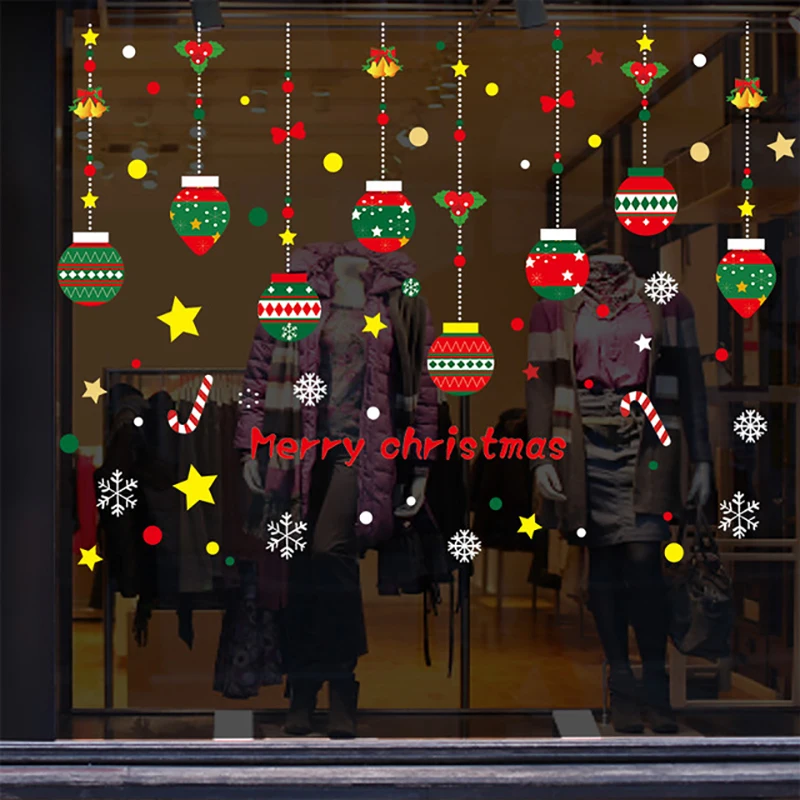 thumbnail image 1 of Pegatina electrostática de cristal para ventana navideña, copo de nieve de Papá Noel, pegatinas de pared de invierno, decoración del hogar de Feliz Navidad, calcomanía de Año Nuevo, 1 of 5