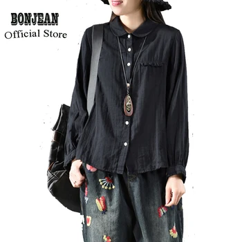 

Womens Cotton Shirt Blouse Big Loose Sweet Cute Elegant Fashion Casual for Spring Summer AZ30261321