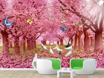 

custom Beautiful decoration wallpapers for living room Greenway in Woods Park wallpaper for walls 3 d background wall mural 3d