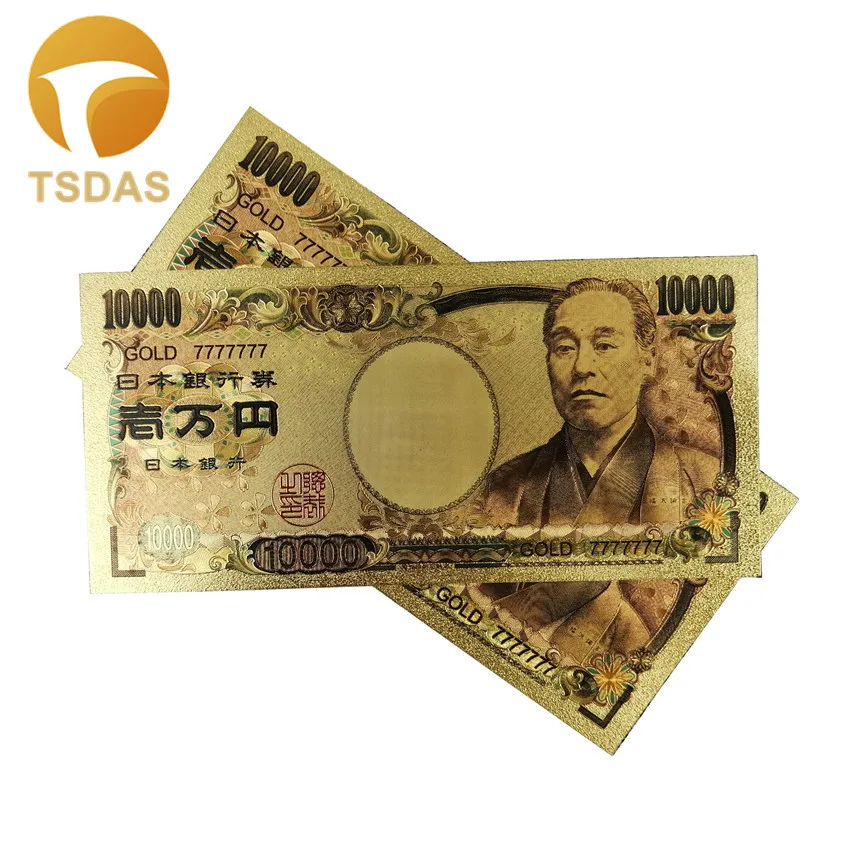 Colored Japan Banknotes 10000 Yen Collector Banknote Fake Paper Money In 24k Gold Plated Drop Shipping Gold Banknotes Aliexpress