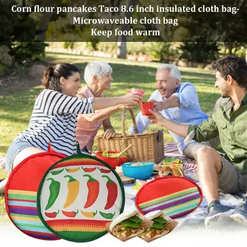 

Burritos Potato Cake Warmer Pouch Tortilla Warmer Pouch Microwave Oven Lunch Bag Food Insulation Warmer Pouch Fast-food Pouch