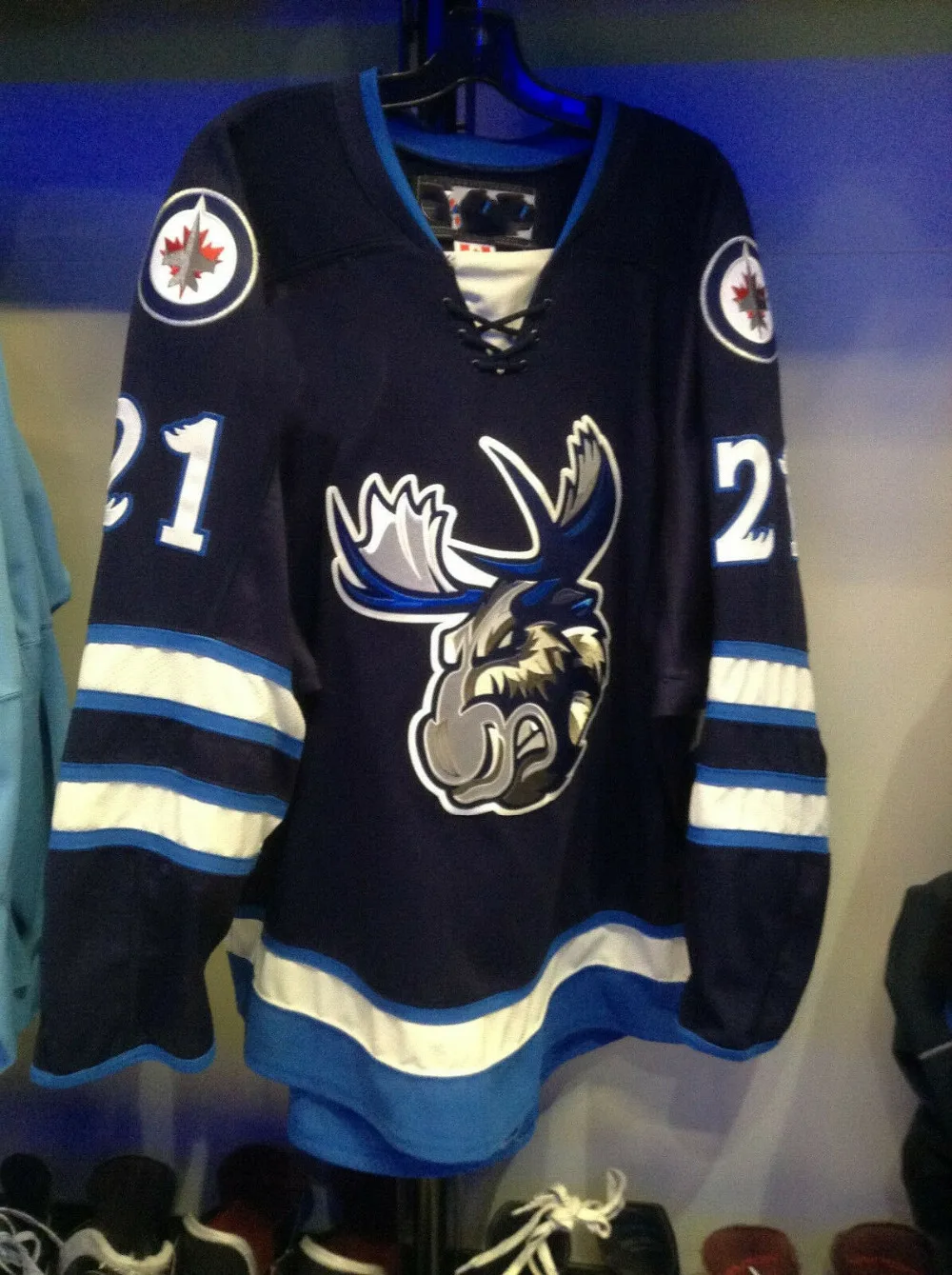 21 FRANCIS BEAUVILLIER Manitoba moose Jets Ретро Возврат хоккейная Джерси Вышивка сшитая на заказ любое количество и имя