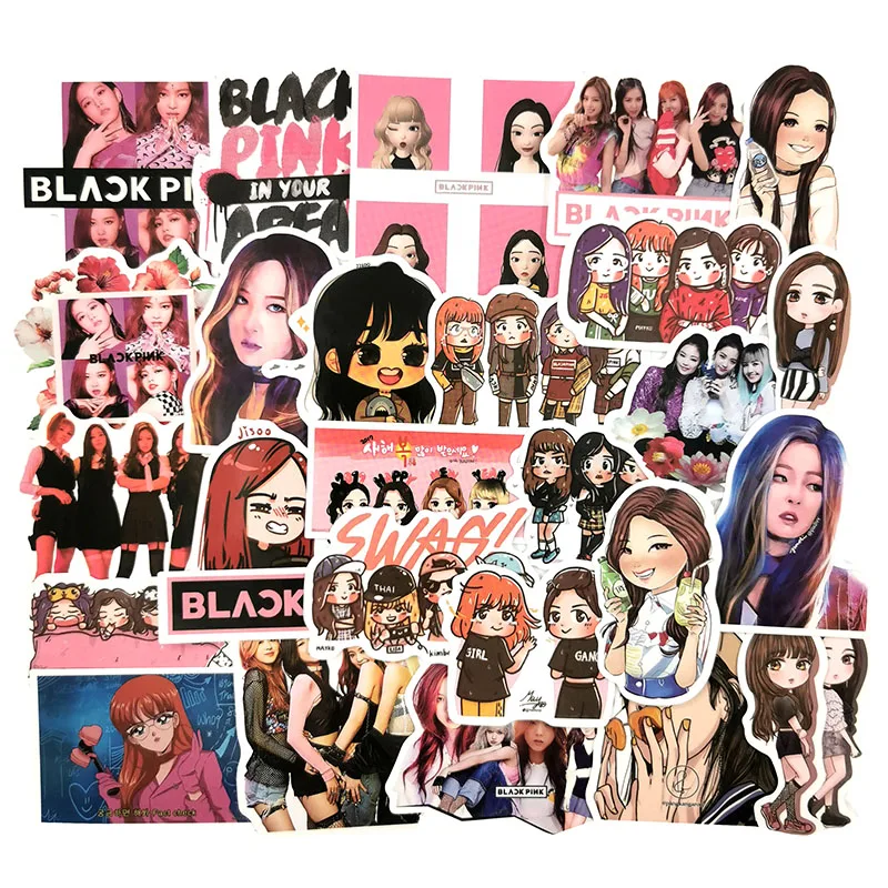54 шт. креативные Kpop Blackpink Lisa ПВХ наклейки для альбома DIY Наклейка на чемодан для фанатов коллекция Blackpink Girls Kpop