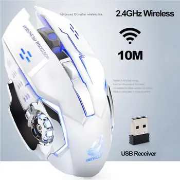 

Hot! Long Lasting Cool Touch Rechargeable Wireless Backlit USB Optical Ergonomic Gaming Mouse Mechanical Mouse PC Computer Mouse
