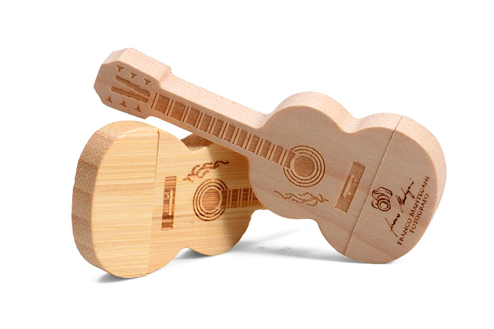 jaster guitarra usb flash drive caixa de madeira vara da memória presentes de casamento criativos pendrive logotipo personalizado livre