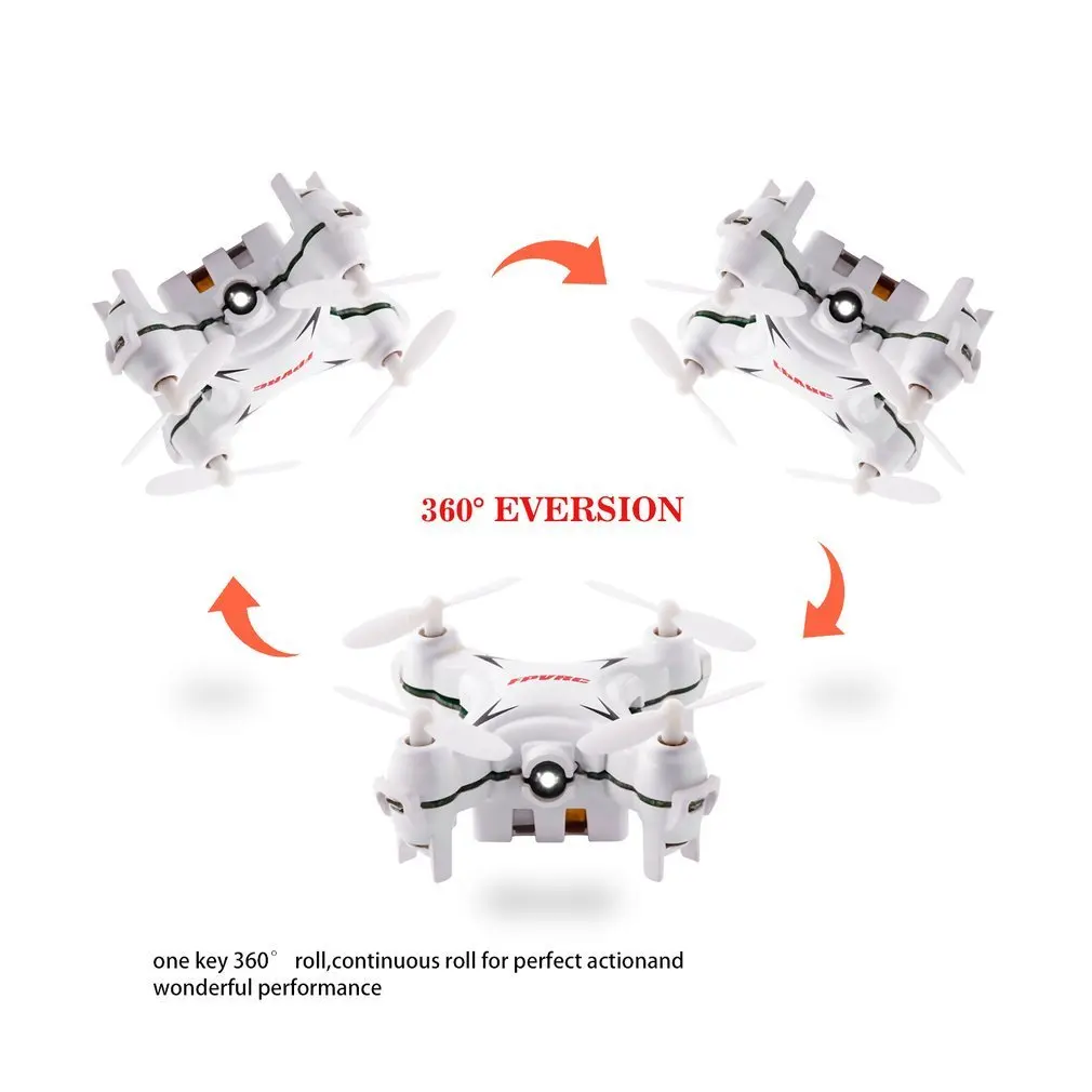 Q7 четырехосный 4 канала 6 Axis Gyro Rc нано Мультикоптер Мини карманный беспилотный Радиоуправляемый летательный аппарат-белый/черный с 3d чехол-книжка
