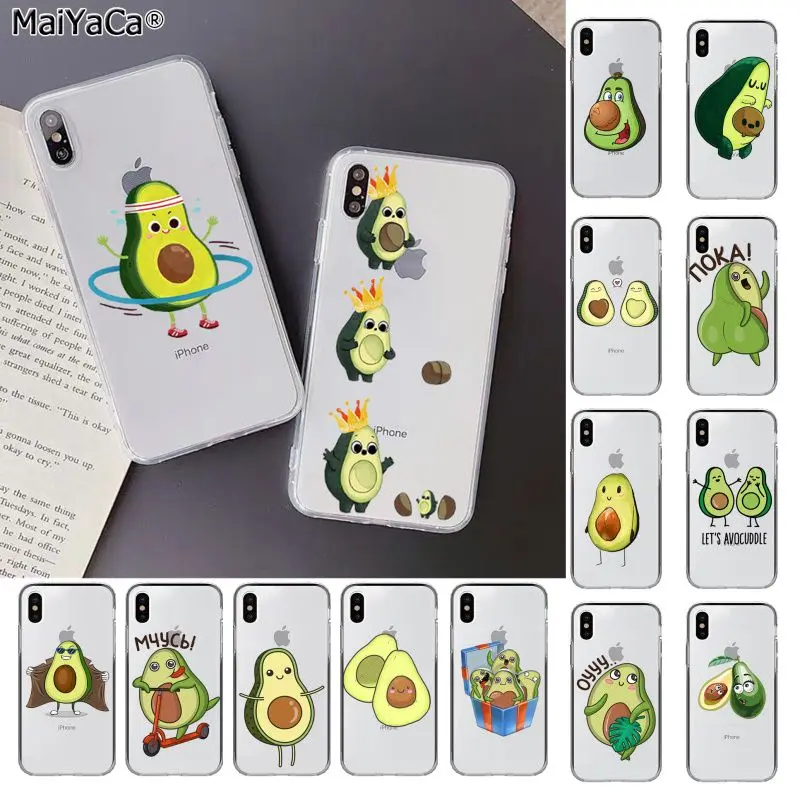 MaiYaCa симпатичный авокадо DIY роскошный чехол для телефона iPhone 11 pro XS MAX 8 7 6 6S Plus X 5 5S SE