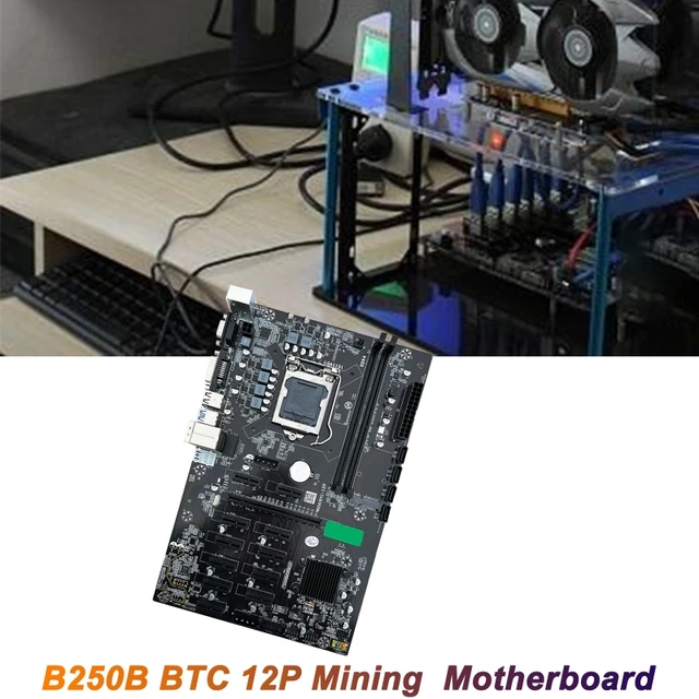 2022 nuova scheda madre B250 BTC Mining LGA 1151 DDR4 12x Slot per scheda grafica SATA3.0 USB3.0 a bassa potenza per BTC Miner Dropship 4