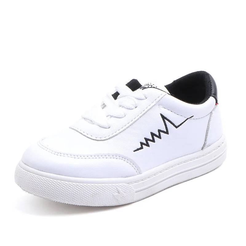 Удобная детская обувь для девочек и мальчиков; спортивная обувь; нескользящие модные детские кроссовки на мягкой подошве; повседневные кроссовки на плоской подошве; Белая обувь; Размеры 22-36