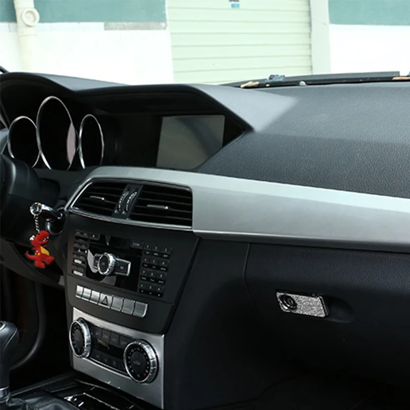 Для Mercedes Benz C Class W204 2010-2013 LHD автомобильные аксессуары ABS Хромированная внутренняя центральная консоль Защитная панель накладка
