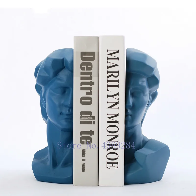 Креативные скандинавские смолы человеческая голова держатель книги цвет Давид греческая мифологическая Скульптура дома гостиной декоративные украшения