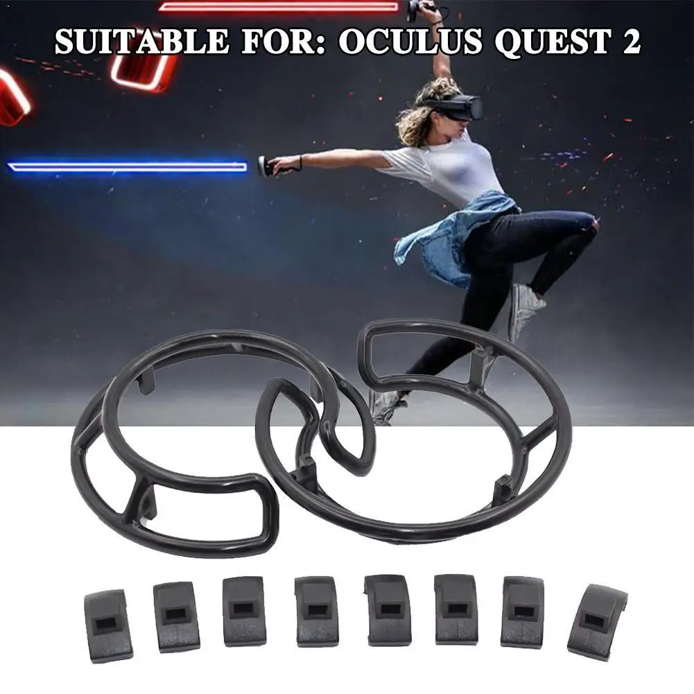 

Anti-collision Frame Set For Oculus Quest Grip VR 2 Ring Bumper Headset Protective Cover Accessories Handle O8B8