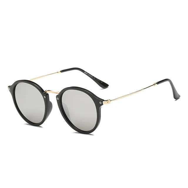 Round Metal Frame Mirror Sunglasses Women Men 2021 Retro Brand Designer Sunglasses Trending UV400 Wholesale 059C1