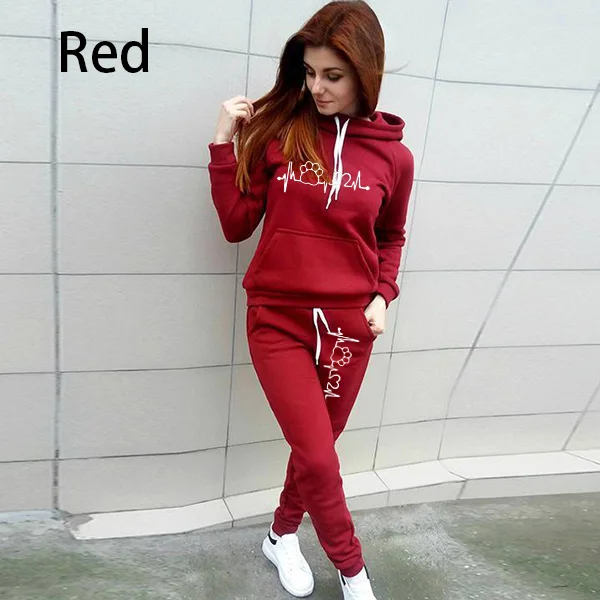 Casual Tracksuit Women Two Piece Set Suit Female Hoodies and Pants Outfits 2021 Women's Clothing Autumn Winter Sweatshirts New pink pant suit