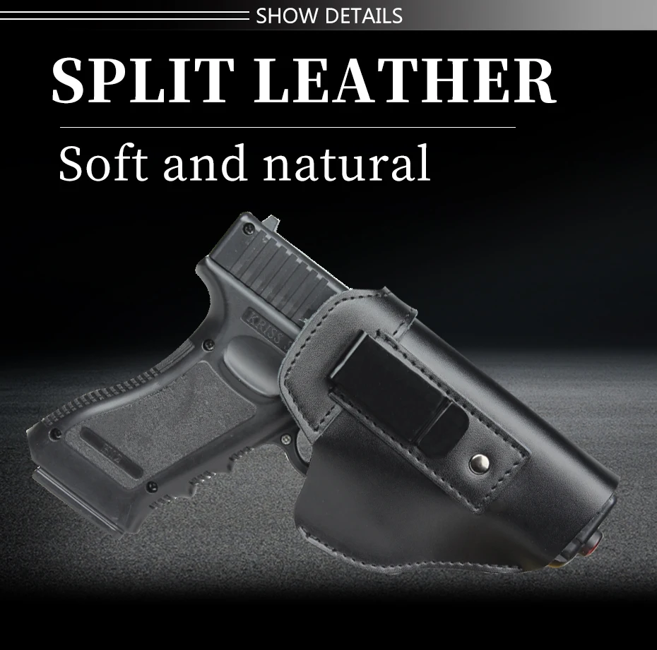 VAPANDA IWB пистолет кобура Сплит кожа скрытый пистолет кобура для Glock 17 19 22 23 31 32 S& W SD9 Sig Sauer P226 P229 P250